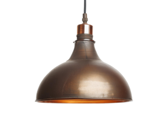 Vintage industrial style pendant lamps over isolated on a transparent or white background