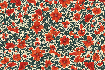 Obraz premium Repetitive floral pattern