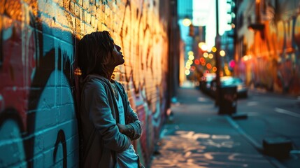 person walking in the city