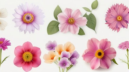 Illustration of a flower meadow in spring. Generative AI.	