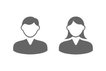 male and female icon sign in flat design