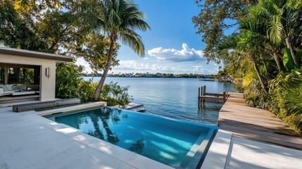 Luxury Waterfront Home with Pool and Dock
