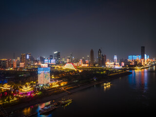 Obraz premium Skyline view of Wuhan City landmark