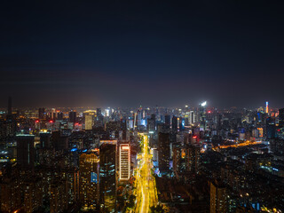 Obraz premium Skyline view of Wuhan City landmark