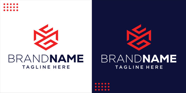 Creative MGC Logo With Hexagon, Design Inspiration, Illustration, Vector