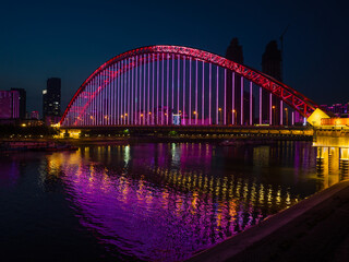 Skyline view of Wuhan City landmark