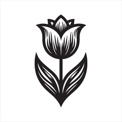 Fototapeta premium Tulip Icon and vector