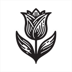 Tulip Icon and vector