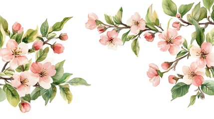 Embrace Nature's Beauty: A Delicate Floral Watercolor Frame for Your Creative Projects
