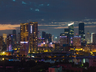 Skyline view of Wuhan City landmark