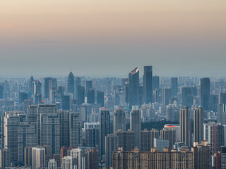 Skyline view of Wuhan City landmark