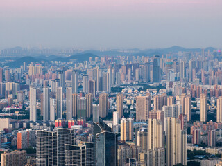 Skyline view of Wuhan City landmark