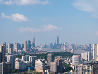 Skyline view of Wuhan City landmark