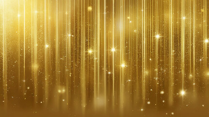 A sparkling, golden background with a layer of shimmering glitter, creating a sense of luxury and elegance. Abstract, minimalist