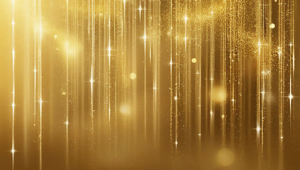 A sparkling, golden background with a layer of shimmering glitter, creating a sense of luxury and elegance. Abstract, minimalist