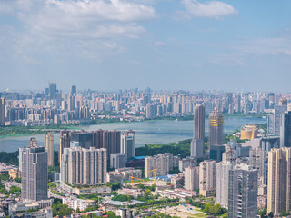 Obraz premium Skyline view of Wuhan City landmark