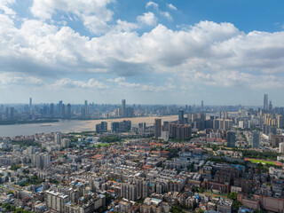 Skyline view of Wuhan City landmark