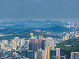 Skyline view of Wuhan City landmark