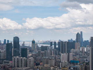 Skyline view of Wuhan City landmark