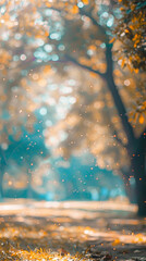 blurred background of autumn park