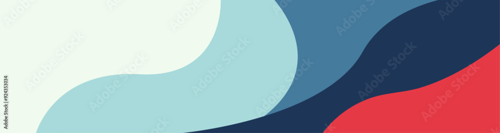 Aufkleber modern colorful abstract background with dynamic wavy shapes, minimal flowing wavy background, vecto