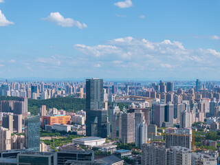 Skyline view of Wuhan City landmark