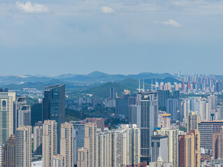 Skyline view of Wuhan City landmark