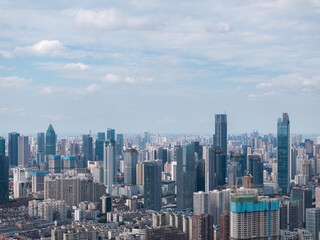 Obraz premium Skyline view of Wuhan City landmark