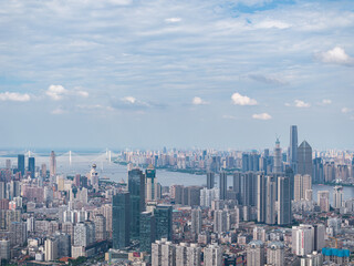 Obraz premium Skyline view of Wuhan City landmark