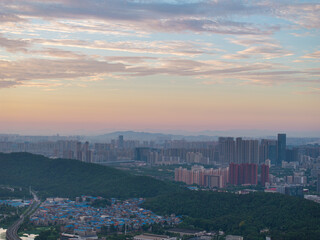 Skyline view of Wuhan City landmark