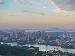 Skyline view of Wuhan City landmark