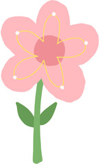Pink color flower illustration