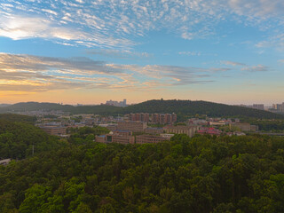 Skyline view of Wuhan City landmark