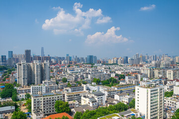 Obraz premium Skyline view of Wuhan City landmark