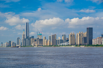 Obraz premium Skyline view of Wuhan City landmark