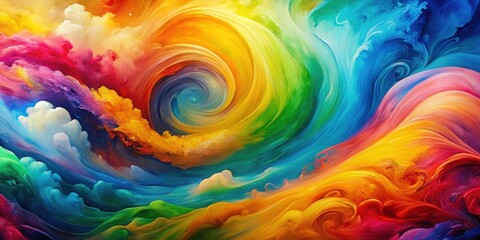 Vibrant watercolor background with swirling waves of bright colors , watercolor, background, vibrant, swirling, waves
