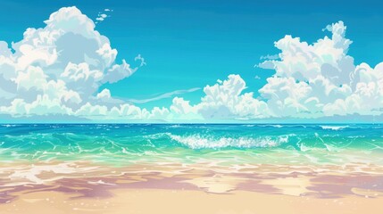 Serene Shore. Serene beach background with high detail