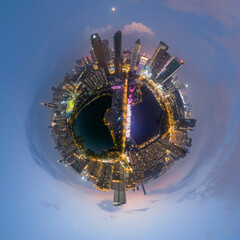 Skyline view of Wuhan City landmark