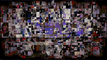 mosaïque abstraite et colorée, rendu digital