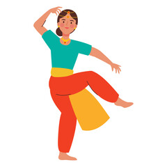 indian woman dancing the bharatanatyam