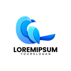 colorful bird abstract logo design