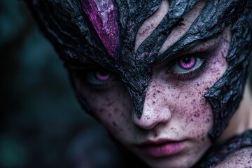 mysterious face in the dark