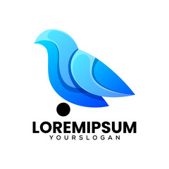 colorful bird abstract logo design