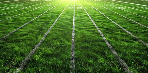 Vibrant Football Field Background. High detailed plain background