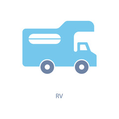rv concept line icon. Simple element illustration.rv concept outline symbol design.