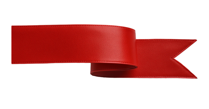 3D Red Ribbon Label With Elegant Look