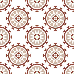 Geometric seamless pattern with circular 