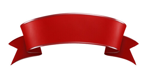 3D Red Ribbon Label With Text Space