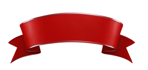 3D Red Ribbon Label With Text Space