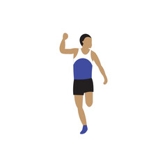 Fototapeta premium Runner Athlete vector illustration on white background